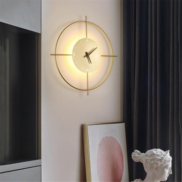 Nordic Designer Rudder Black Gold Led Wall Lamp For Living Room Bedroom Wall Clock Lamp(WH-OR-167)