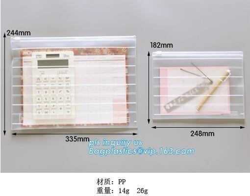 hanger hook slider zipper PP bikini packaging bag, Slider Zipper Pouch Stationery Bag, transparent PVC slider zipper pla