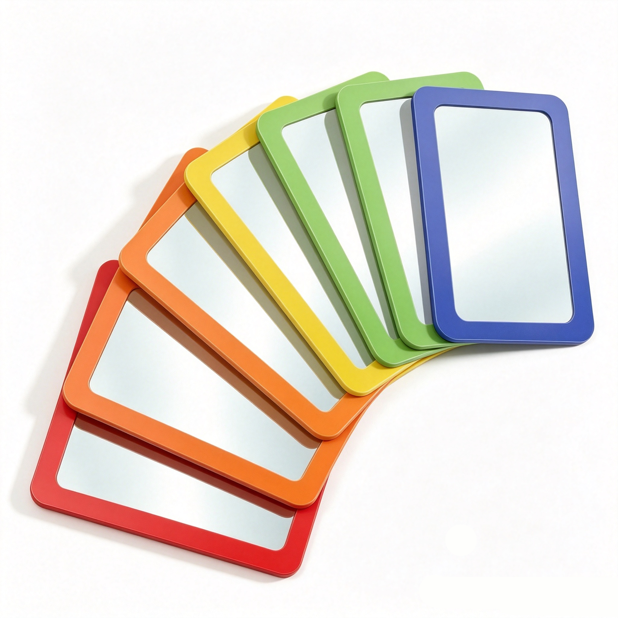 Wholesale Colorful Rounded Rectangle Self Adhesive PETG Decor Mirror Removable Wall Mirror Stickers For Kids Room Apartment Rental House Kindergarten Wall Decoration