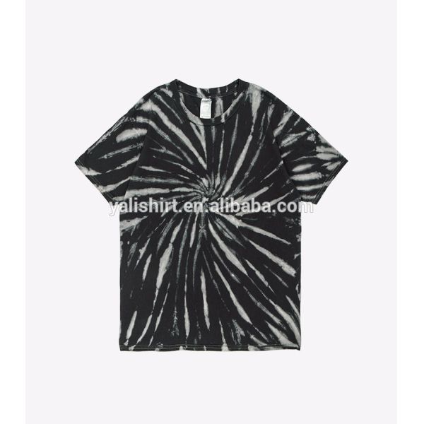 Stock wholesale high street tie dye shorts sleeves t shirts for men