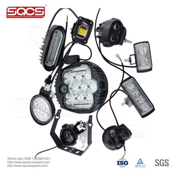 Lampes phares de voiture à LED H1 H3 H7 H11 9005 9006 9012 5202 880 H4 H13 9004 9007 469F12W 9-36V Monoculaire Spstlight 3570 Double couleur