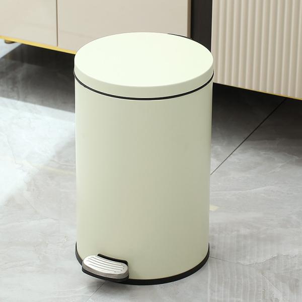 Steel and Pp Pedal Trash Can Bathroom Bin With Toilet Brush for Kitchen Recycling Storage for Household Items