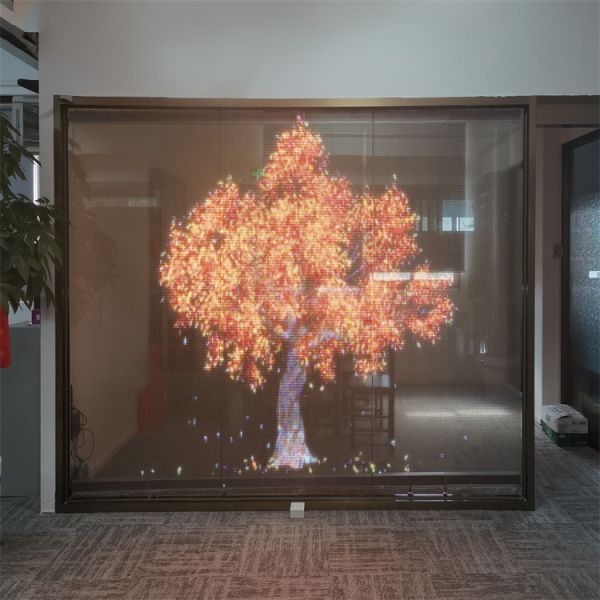 Transparent LED Screen P6 for Office & Retail – Flexible Transparent Film Display Solution