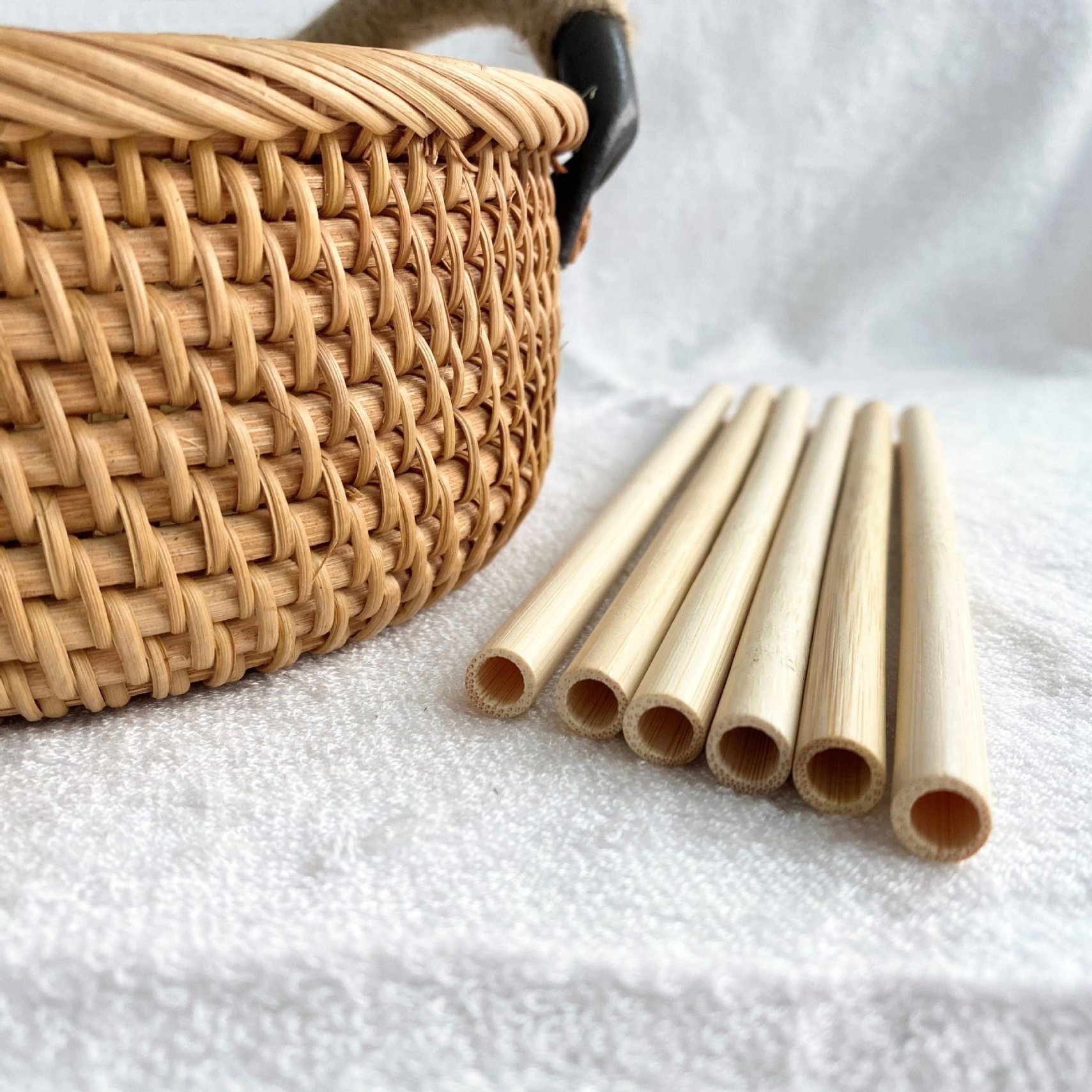 Food-Contacting Grade Healthy Bamboo Straw Eco-Friendly and Biodegradable Material