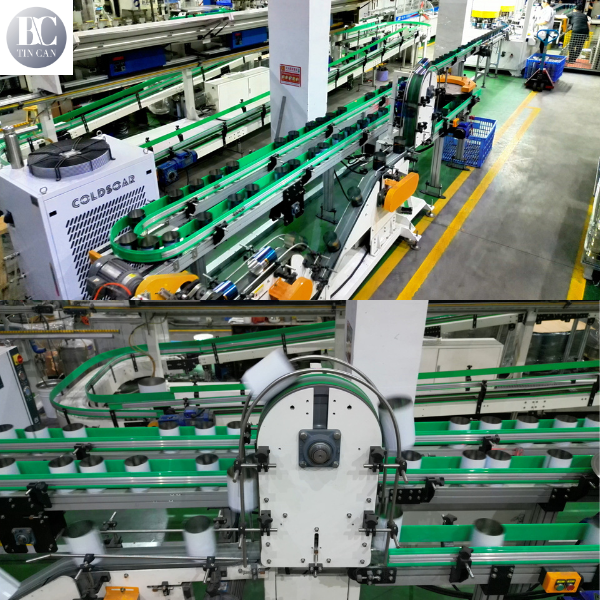 Envases de estaño transportadores envases de alimentos envases magnéticos envases verticales equipo de rotación