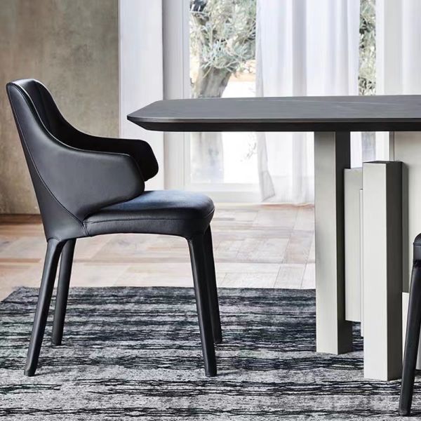 New Contemporary Furniture Metal Base Dining Table Manufacturers Sintered Stone Customize