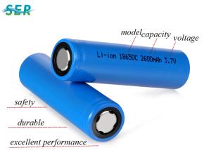 Íon recarregável 18650 3.7V 2600mah do lítio da bateria alta do dreno para l