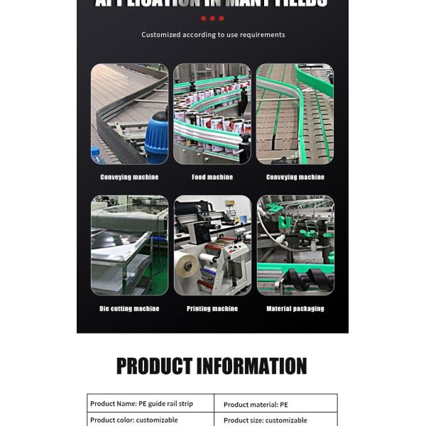 5 mm a 1000 mm de perfil ABS ASA perfil PE extrusión de plástico de uso de la tira resistente a la abrasión