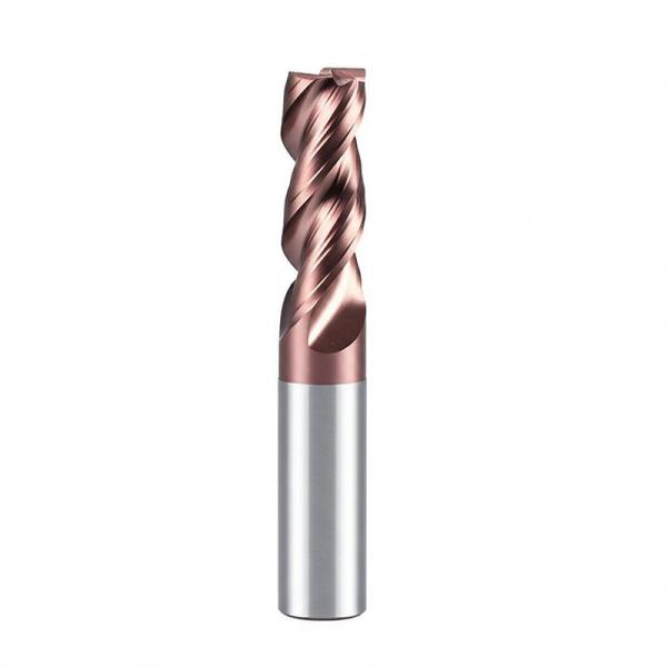 Square 1mm 4mm 40mm Tungsten Carbide End Mill 2 Flutes