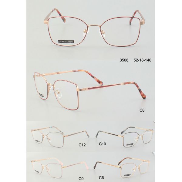 Latest Reading Eyeglasses Fashion Women Metal Optical Frame