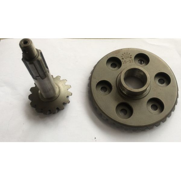 20CrMnTi 15/37 Crown Wheel And Pinion Gear For Auto Rickshaw Rear Differential