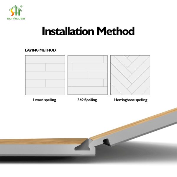 PVC SPC Click Flooring Plank Interior Exterior Decoration Use for Building Construction Application Use