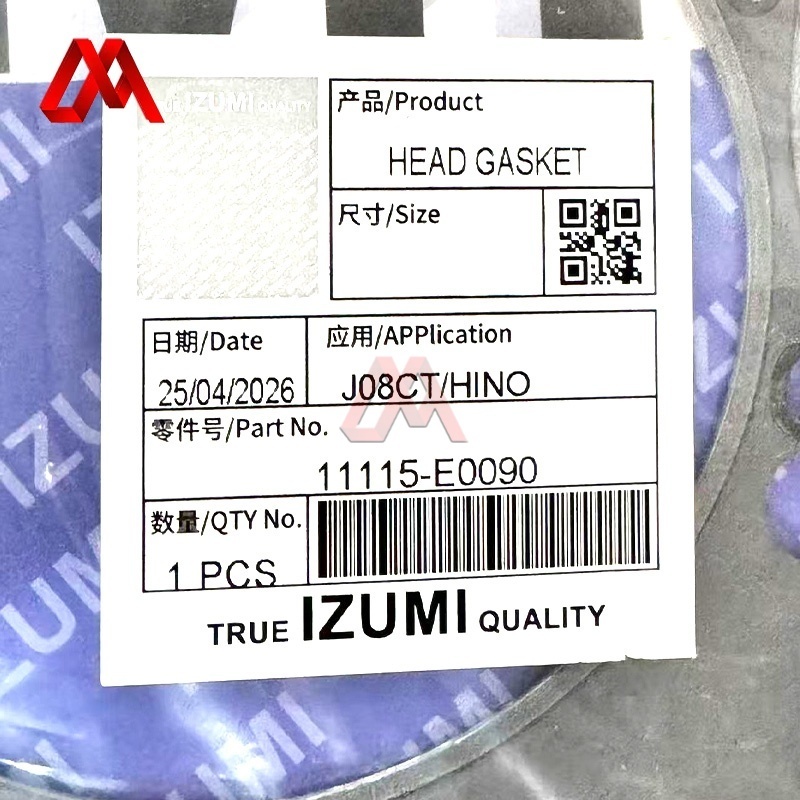 11115-E0090 Engine Cylinder Head Gasket Seal Gasket Accessories For Hino J08C Commercial Truck