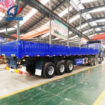 Truck Trailer 3 Axle 40-60 tons 13000mm length curtain side wall cargo semi trailer