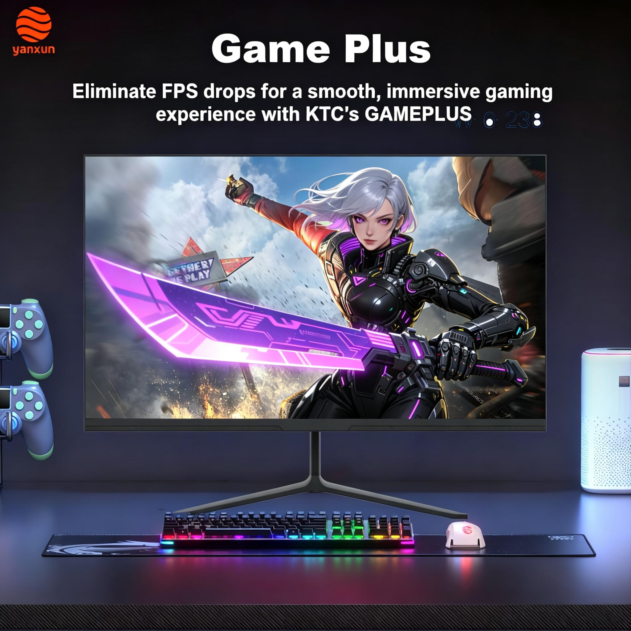 22 Inch 180Hz Gaming Monitor Black, QHD/UHD High Resolution, HDMI & DisplayPort for PC/Console Gaming, Flicker-Free