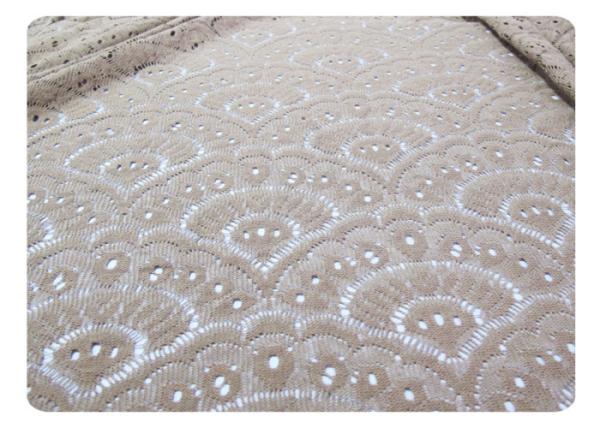 Water Soluble Fan Shaped Lace Fabric 65% Terylene + 35% Cotton CY-CT8521
