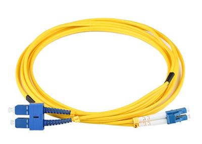 LSZH 9/125 IC SC Fiber Patch Cable  , Duplex Single Mode Fiber Optic Cable