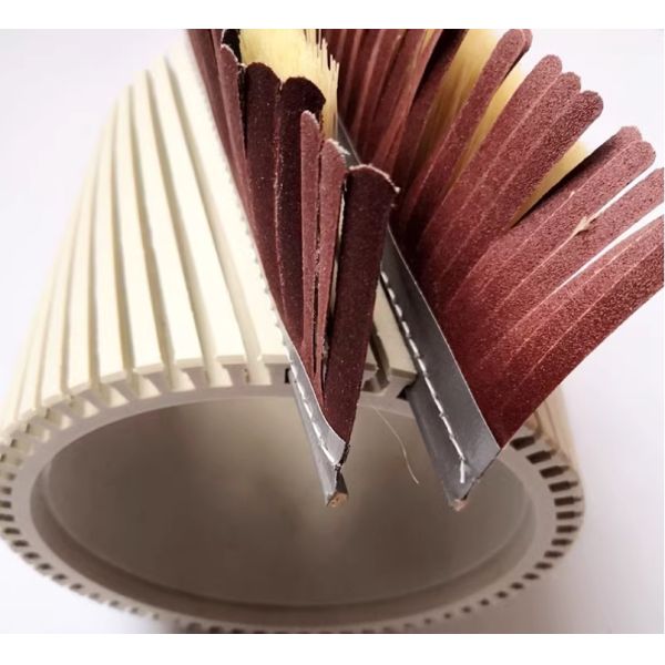 Grit 80#-600# Aluminium Oxide Strip Brush Sandpaper Brush For Polishing Wooden Furniture