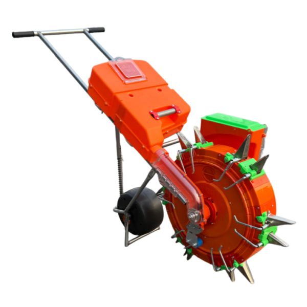 Vegetables Hand Push Seeder With Fertilizer Applicator 12 Nozzle Adjustable