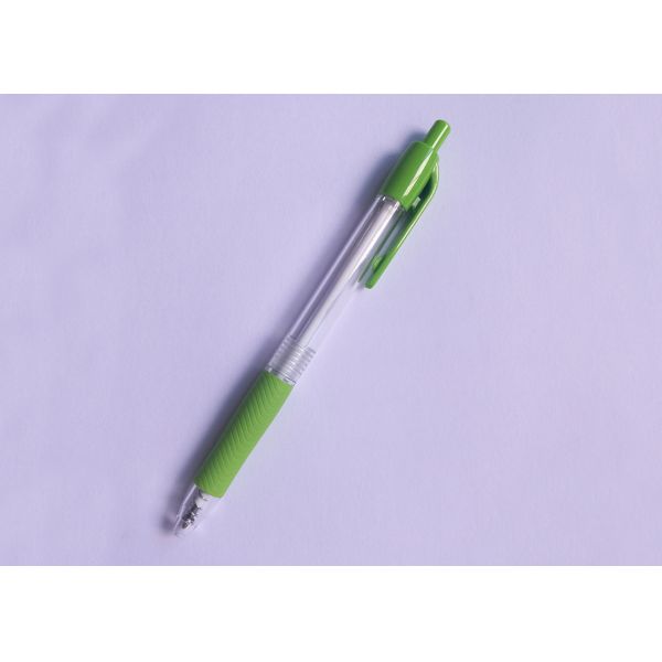 Plastic Tansparent click Ball Point Pen with logo for promotion