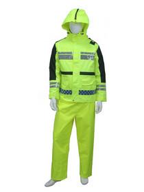 One Piece PPE Raincoat Hi Vis Rainwear For Traffic Security Worker Wear