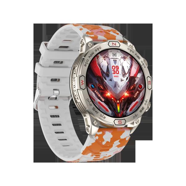 Round Shape Smart Watch with AI Voice Assistant Bluetooth Call Altitude Pressure Compass and Health Monitoring