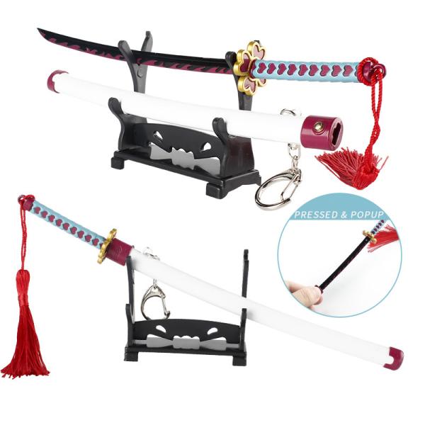 Demon Slayer Kanroji Mitsuri 22CM Automatic Elasitc Moving Sword