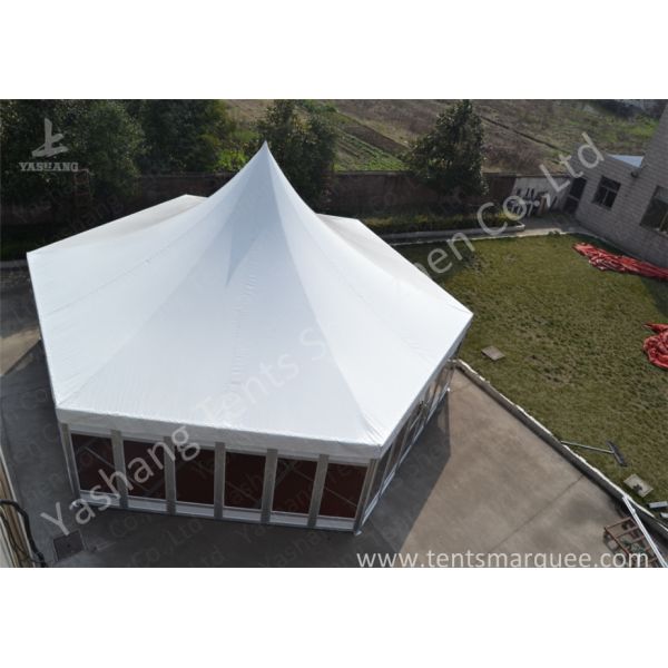 Polygon Transparent Glass Wall wedding canopy tent high peak Aluminum Frame