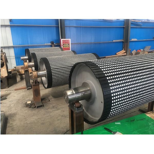 Alumina Ceramic Conveyor Belt Pulley Lagging Drum Pulley Rubber Lagging