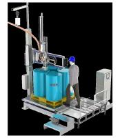 Máquina de enchimento de barril automático IBC para tinta à base de água 304 de aço inoxidável