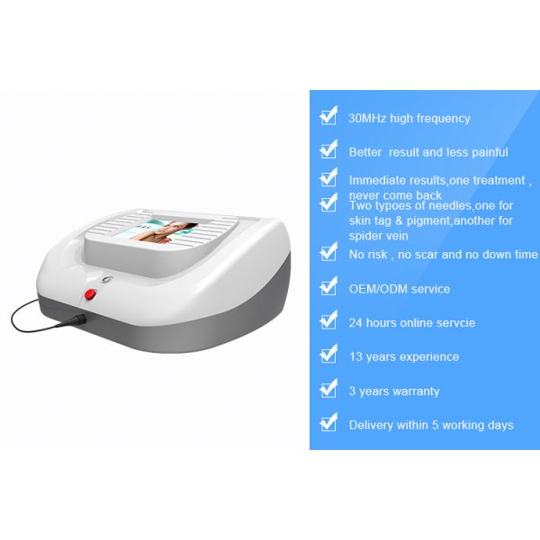 Manufacturer supply 30Mhz vascular removal Therapy varicose RBS High Frequency laser spider vein removal machine