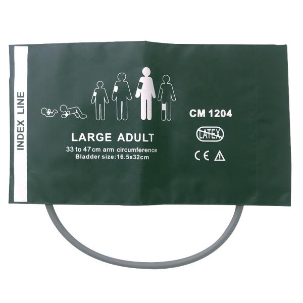 Reusable Nylon Large Adult Bp Cuff Single Tube 47 Cm With CE/ISO13485 Certificate