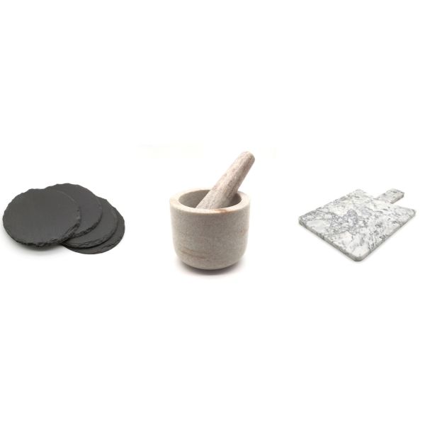 Natural Pitted Granite Stone Mortar And Pestle Set Kitchen Tool Guacamole Bowl