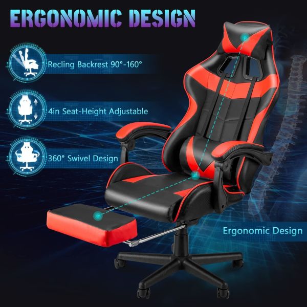 Experience the Best Gaming Chair with Footrest Maximum Weight Recommendation 250 Pounds