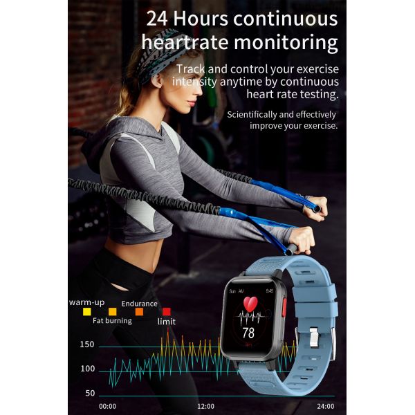 Magnetic Charging IPS Blood Pressure Monitor Watch