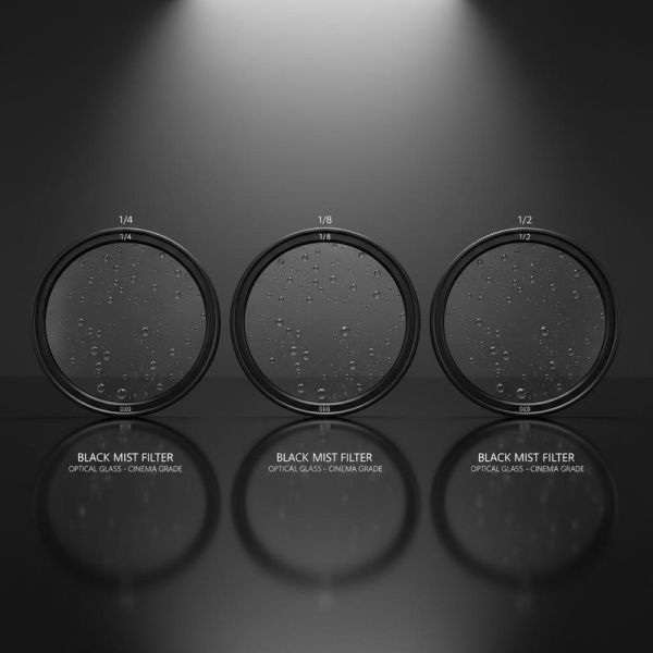 Black Mist Filter 1/4 (or 1/8, 1/2) with Nano Coating – Optical Glass Cinema Grade