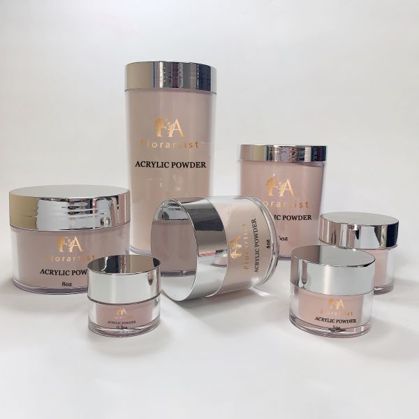 Custom logo Premium 2 in 1 Acrylic Powder Buttery Acrylic Powder 1oz 2oz 4oz 16oz with Rose Gold Lid