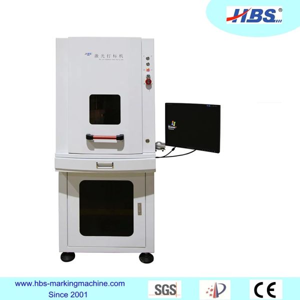 Enclosed Totally 20W Fiber Laser Marking Machine For Big Piece Laser Marking