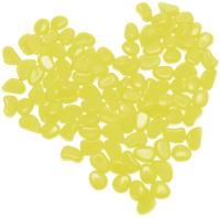 Superficie luminosa del cuarzo de los guijarros del jardín del acuario decorativo amarillo