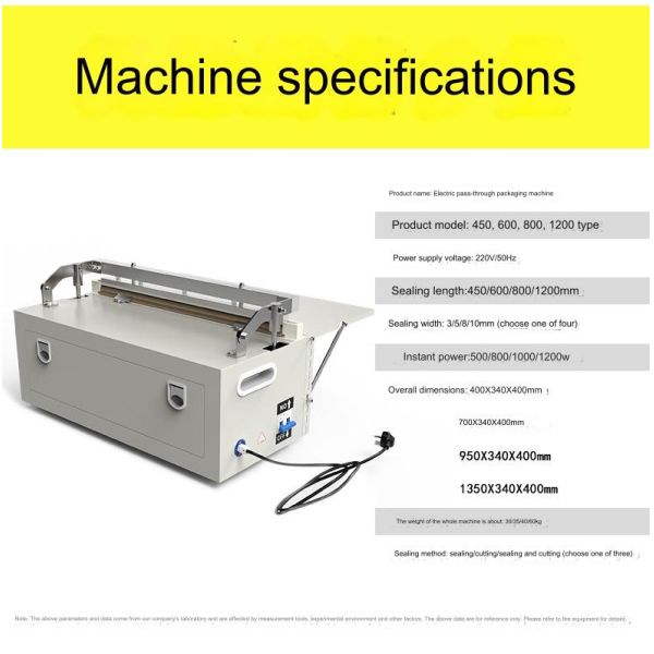 450mm Sealing Length Continuous Sealer Machine with Easy Operation and Performance