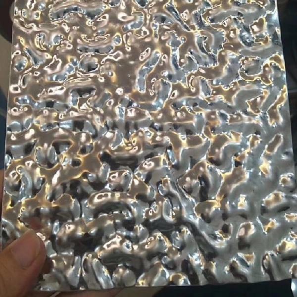 304 Stainless Steel Water Ripple Sheets thickness 0.3 - 2.5mm SS Sheet Water Wave Sheet