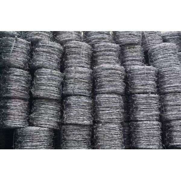 25kg 3.5mm Dia Galvanized Steel Barbed Wire 4 Point High Tensile