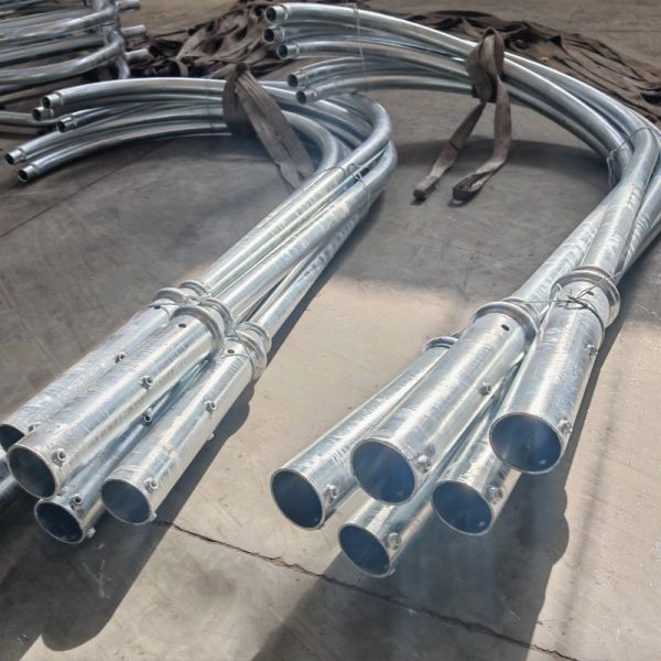 15ft 20ft 25ft Galvanised Street Light Pole 5M 6M 7M Lamp Post Round Steel Poles