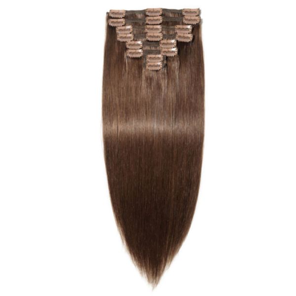 High Grade 12A Clip-in Hair Extension for White Women 4 Color Remy 100% Human Hair
