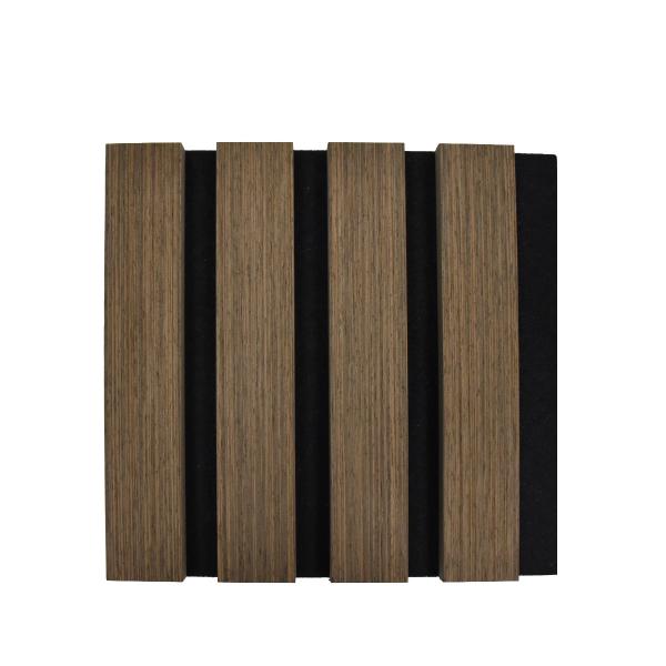 3D Model Design Wood Slat Wall Panels Black Customized For Noise Reduction