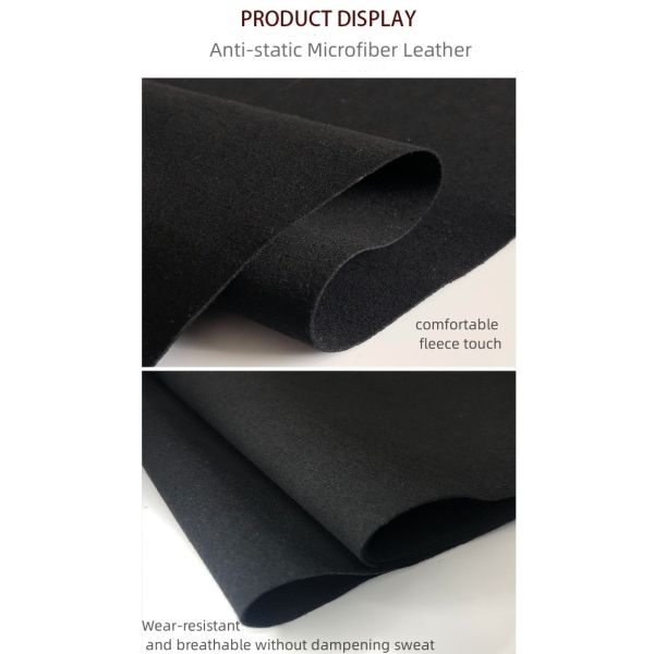 Противостатическая микроволоконная кожаная ткань Безопасность шерстяные туфли кожа гибкая
