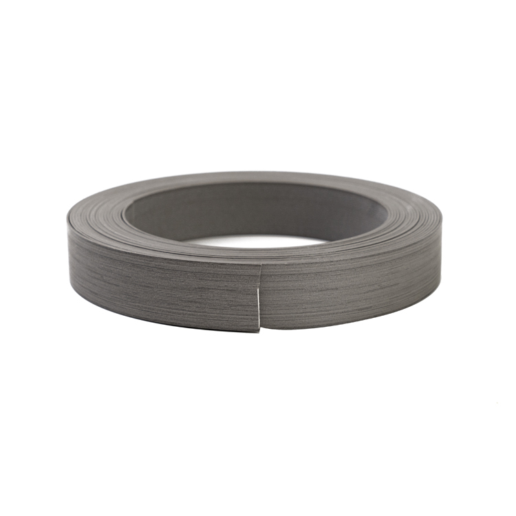Dark Grey Textured Wood Grain PVC Edge Banding Tape Waterproof Eco Friendly Custom Thickness 0.4mm~3mm