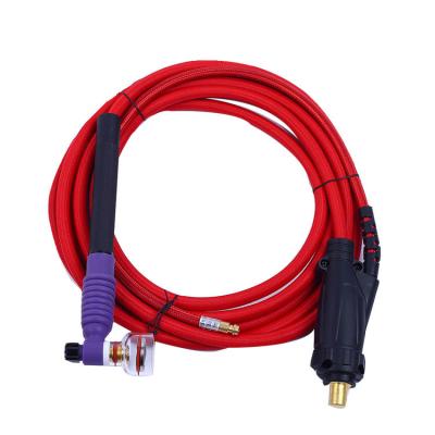 200 mm de comprimento, mangueira vermelha, tocha de soldagem TIG arrefecida a ar, com conector de ignição eletrônica