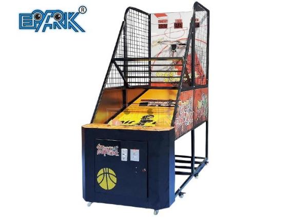 Normal Basketball Machine Metal Acrylic Wood 80W Coin Operated Basketball Machine