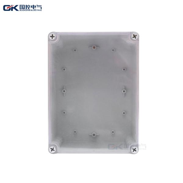 Small Grey Plastic Junction Box Screws Communication Usage With Transparent Cover